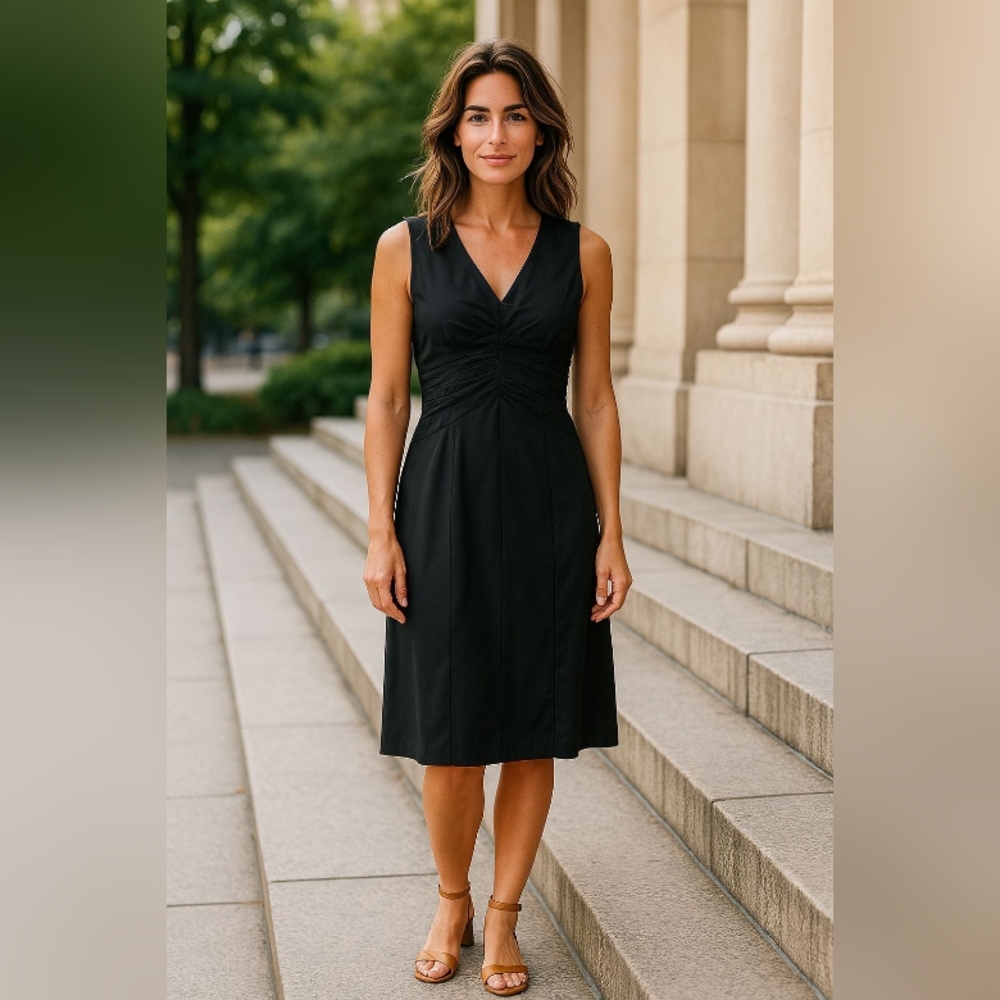 JONES NEW YORK Elegant Black Sleeveless Dress